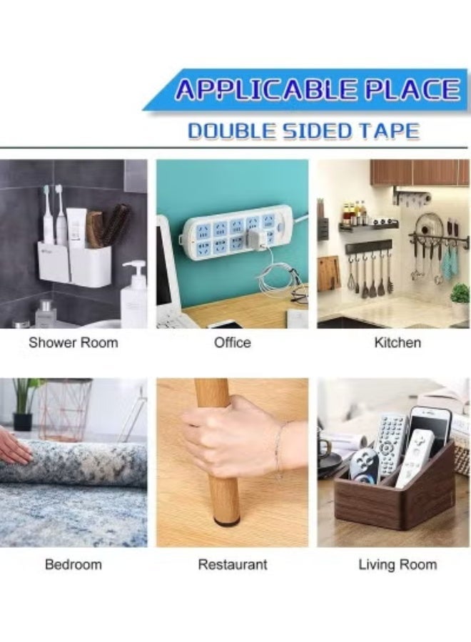 3M 60 pcs of double-sided tape, waterproof tape, foam pad, strong tape, suitable for fixing photos, murals, lamps, hooks, home, office, kitchen. Square 40×40 mm, round 25 mm, rectangular 50*30 mm - Image 3